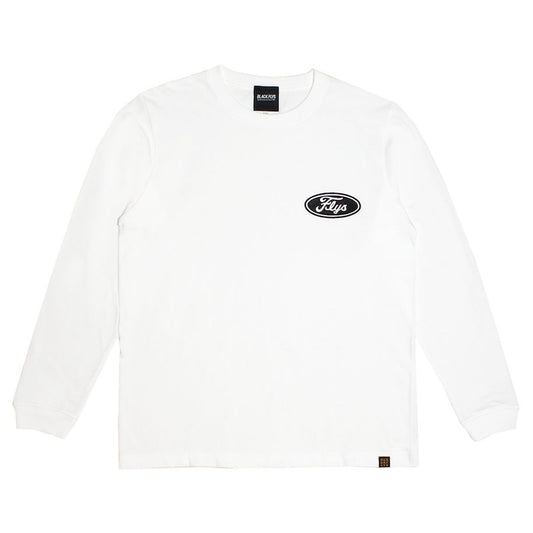 BLACKFLYS　L/STシャツ　"FURY OVAL WAPPEN L/S TEE"　(White)