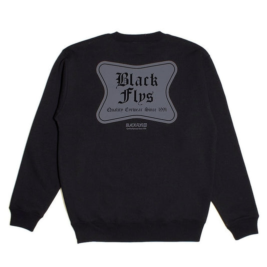 BLACK FLYS　クルースウェット　"LOW LIFE CREW SWEAT"　(Black)