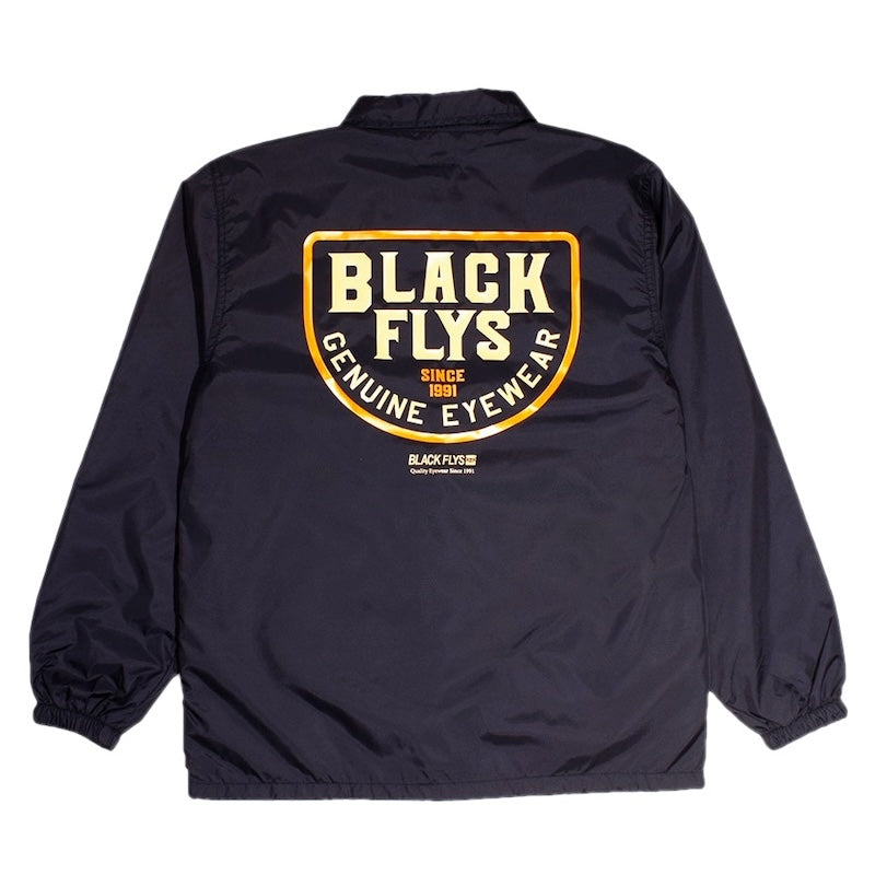 BLACK FLYS　コーチジャケット　"SEMICIRCLE COACH JACKET"　(Black)