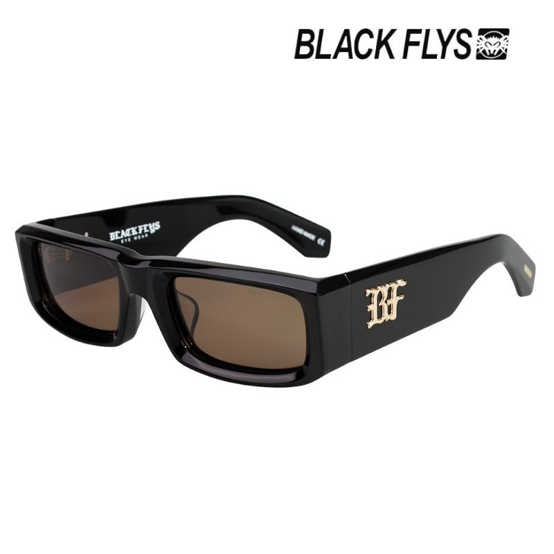 BLACK FLYS　サングラス　"FLY DOZER"　(Black-Gold / Light Brown)