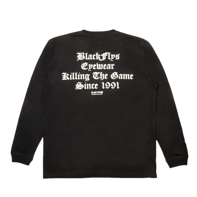 BLACKFLYS　L/STシャツ　"KILLING THE GAME OE L/S TEE"　(Black)