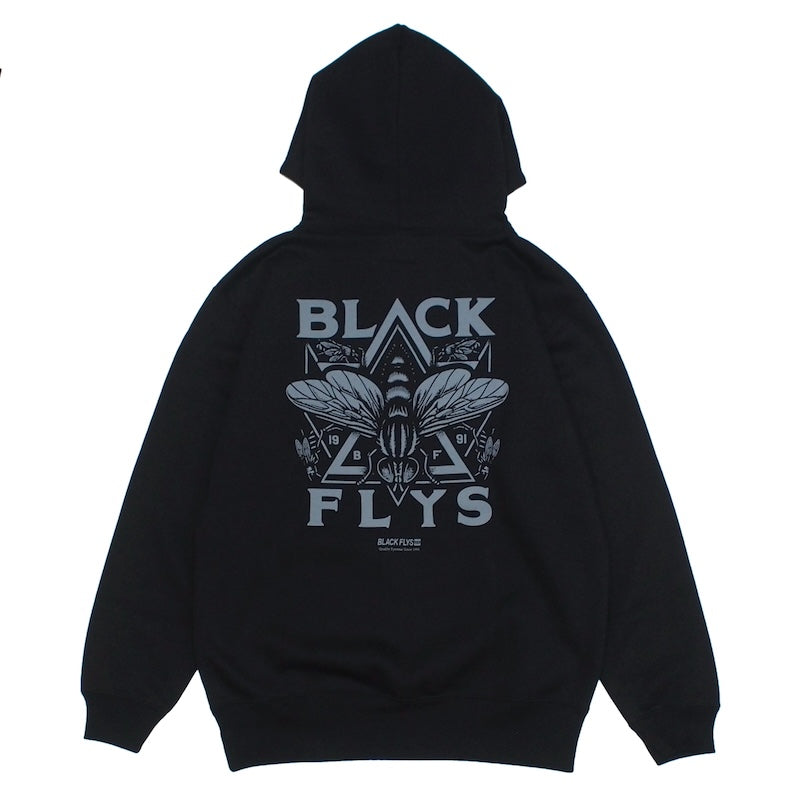 BLACK FLYS　パーカー　"FLY MILITIA HOODIE"　(Black)