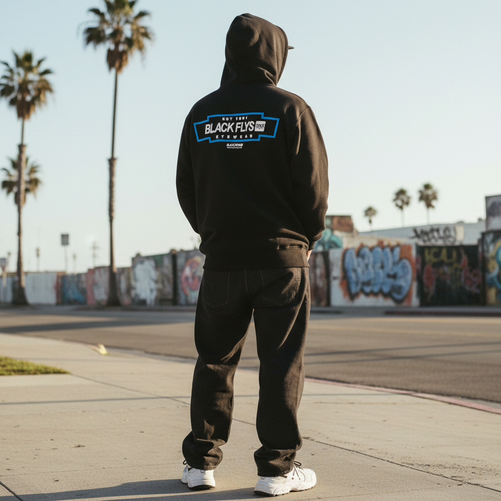 BLACK FLYS　パーカー　"FASTLANE HOODIE"　(Black)