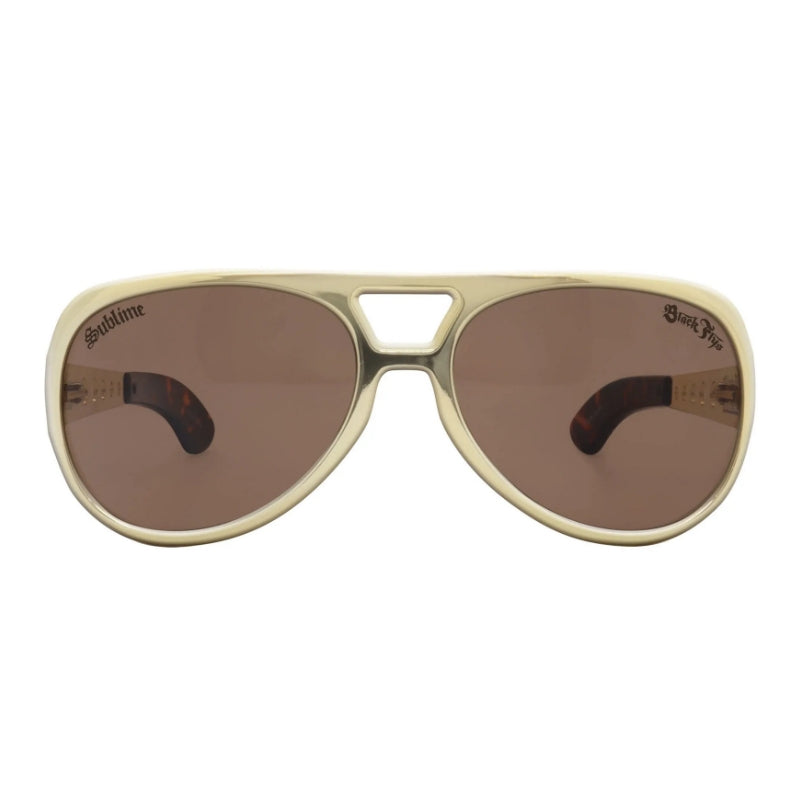 BLACK FLYS x SUBLIME サングラス "SUBLIME KING FLY" (Gold / Brown) 正面