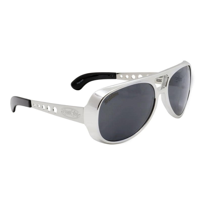 BLACK FLYS x SUBLIME サングラス "SUBLIME KING FLY" (Silver / Gray) 斜め