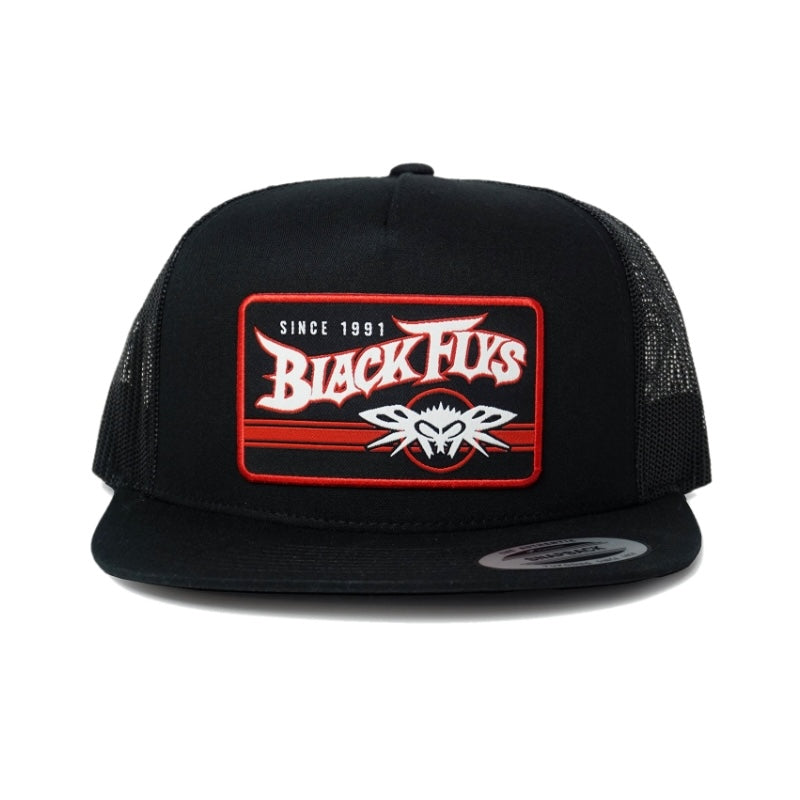 BLACK FLYS キャップ FLY GTO PATCH TRUCKER CAP ブラック/レッド  商品画像 正面