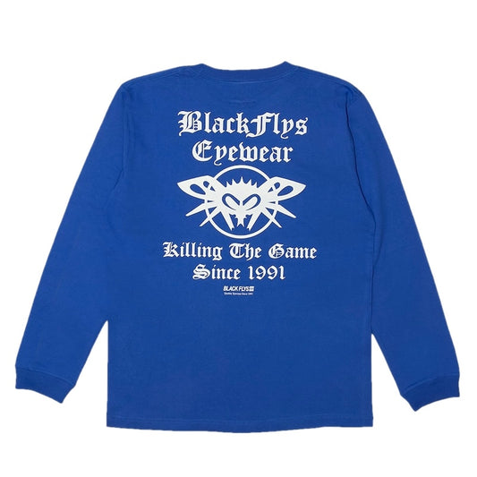 BLACK FLYS L/STシャツ PHANTOM&THE GAME L/S TEE ブルー 商品画像 背面