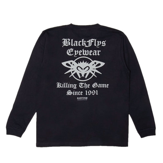 BLACK FLYS L/STシャツ PHANTOM&THE GAME L/S TEE ブラック 商品画像 背面