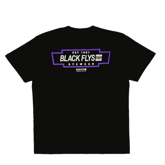 BLACK FLYS Tシャツ FASTLANE S/S TEE ブラック 商品画像 背面