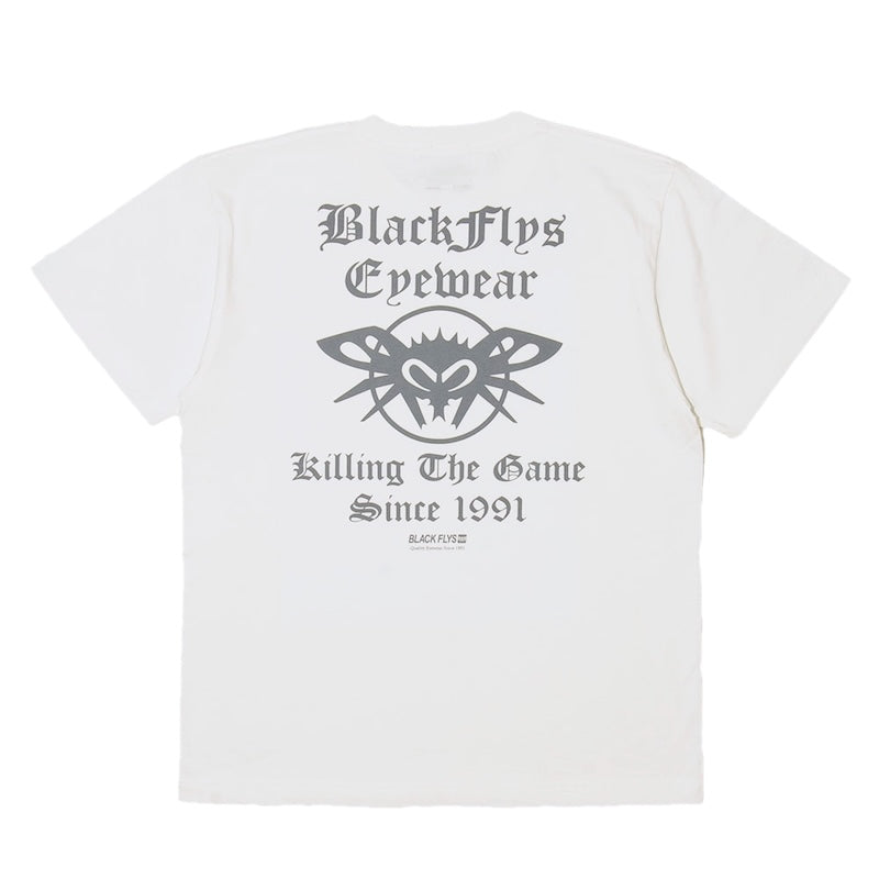 BLACK FLYS Tシャツ PHANTOM&THE GAME S/S TEE ホワイト 商品画像 背面