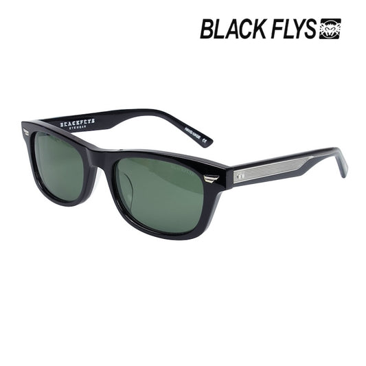 BLACK FLYS サングラス FLY ARCHER ブラック/グリーン 偏光レンズ 商品画像 斜め