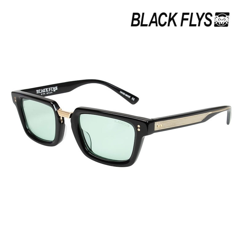 BLACK FLYS サングラス FLY WEBSTER ブラック/グリーン 調光レンズ 商品画像 斜め