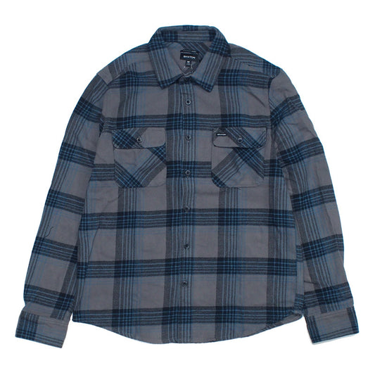 BRIXTON　L/Sシャツ　"BOWERY L/S FLANNEL"　(Black / Ocean Blue)