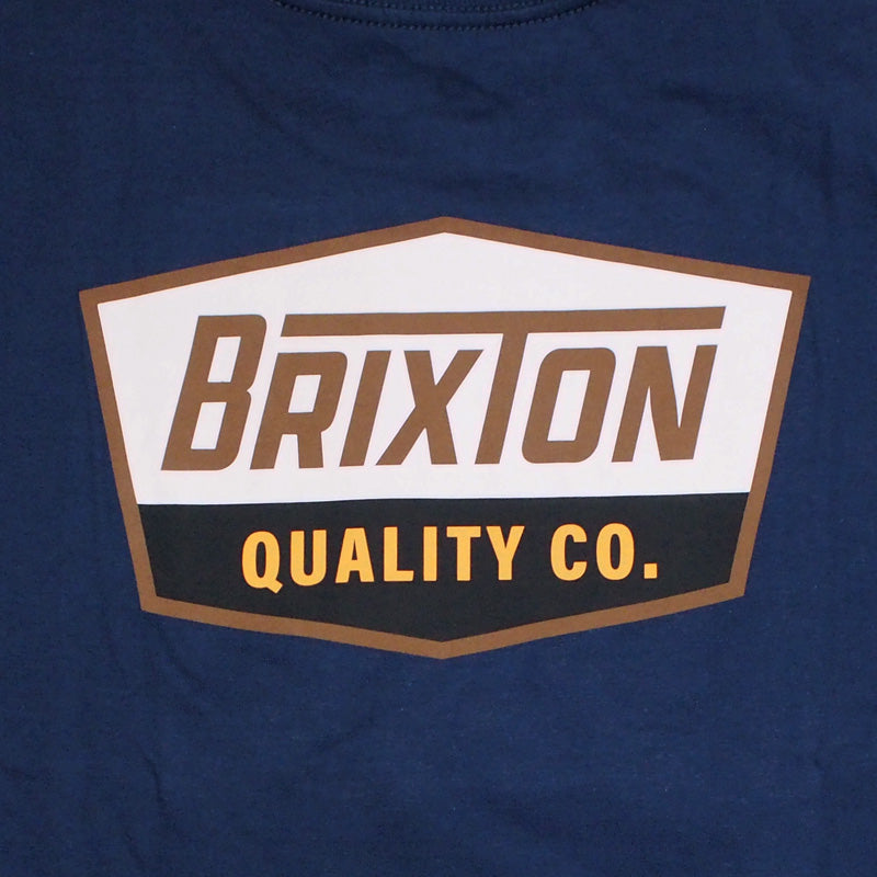 BRIXTON　Tシャツ　"REGAL S/S STANDARD TEE"　(Washed Navy / Sepia )