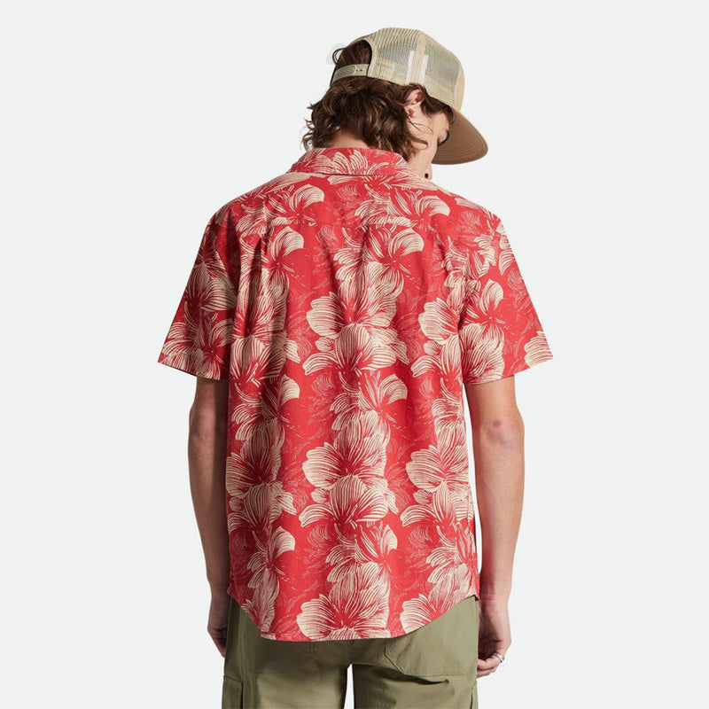 BRIXTON　S/Sシャツ　"CHARTER PRINT S/S WOVEN"　(Casa Red / Oatmilk Floral)