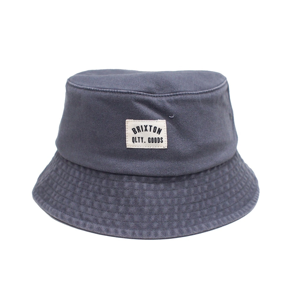 BRIXTON　ハット　"WOODBURN PACKABLE BUCKET HAT"　(Cinder Gray Sol Wash)