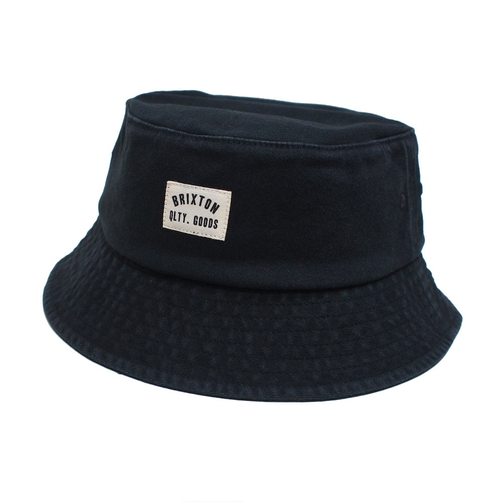 BRIXTON　ハット　"WOODBURN PACKABLE BUCKET HAT"　(Black Sol Wash)