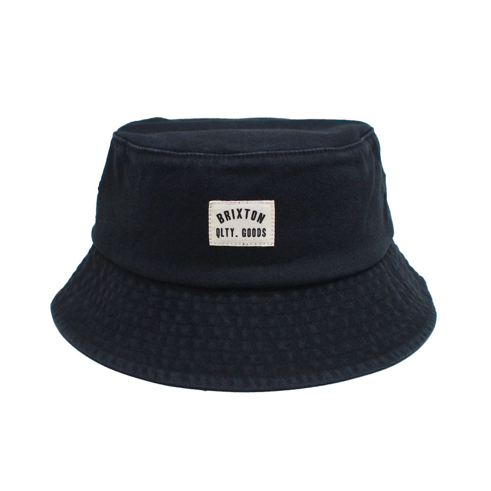 BRIXTON　ハット　"WOODBURN PACKABLE BUCKET HAT"　(Black Sol Wash)