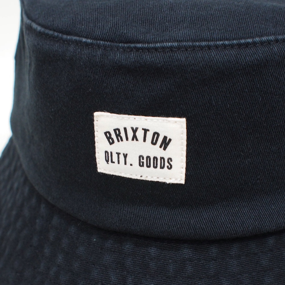 BRIXTON　ハット　"WOODBURN PACKABLE BUCKET HAT"　(Black Sol Wash)