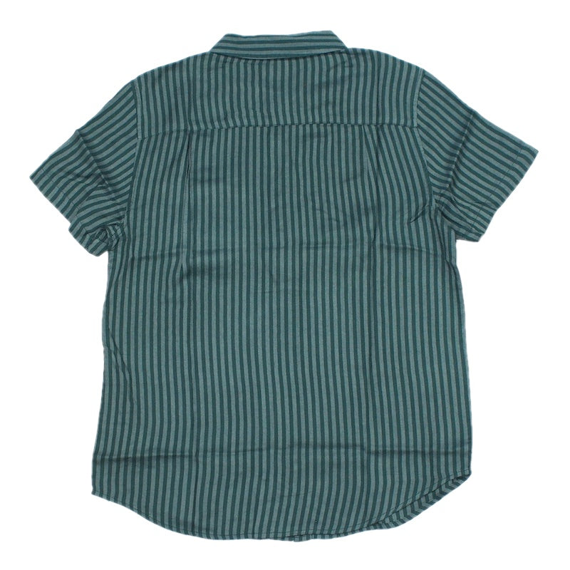 BRIXTON　S/Sシャツ　"CHARTER HERRINGBONE STRIPE S/S WOVEN"　(Trekking Green / Chinois)