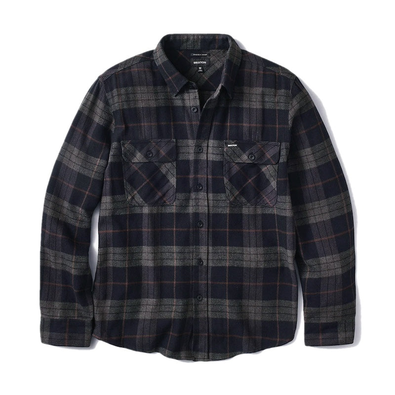 BRIXTON　L/Sシャツ　"BOWERY L/S FLANNEL"　(Black / Charcoal)