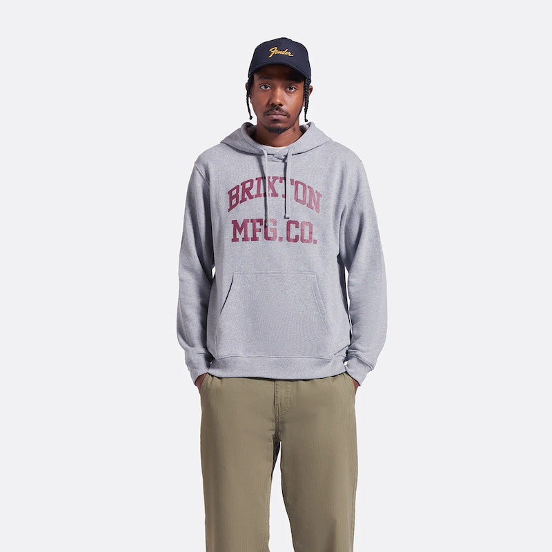 BRIXTON　パーカー　"VARSITY BROKEN IN HOOD"　(Heather Gray)