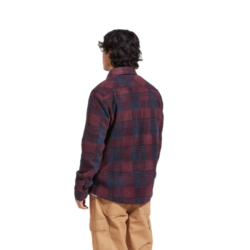 BRIXTON　L/Sシャツ　"BOWERY L/S ARCTIC STRETCH FLEECE"　(Cordovan Red / Washed Navy Plaid)