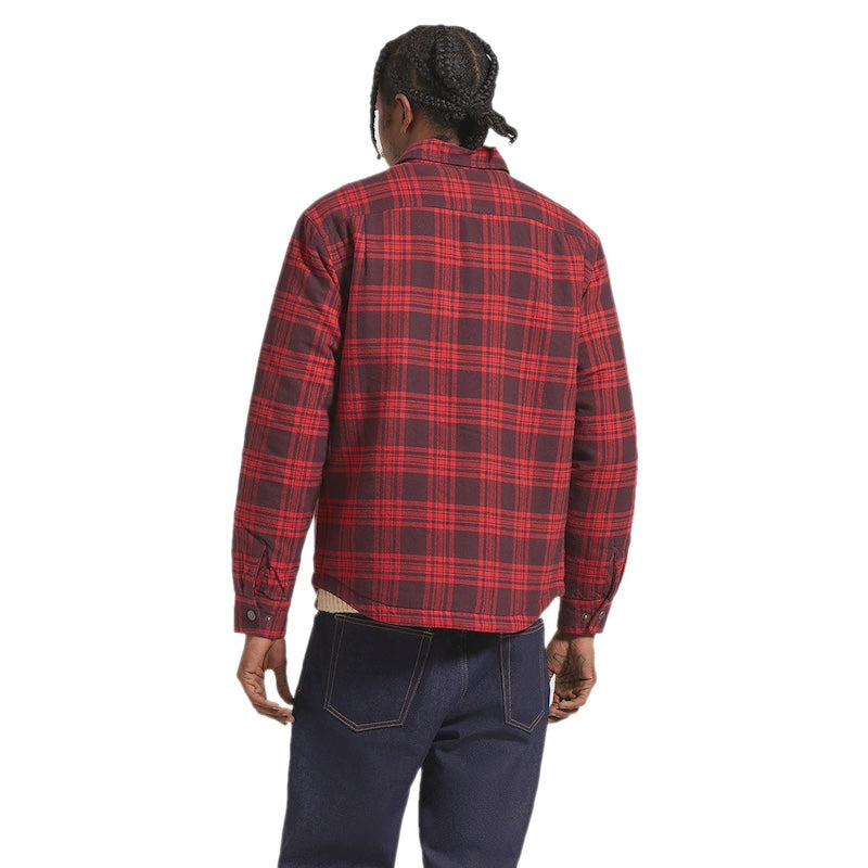 BRIXTON　L/Sシャツ　"BOWERY QUILTED FLANNEL"　(Bright Red/Mahogany )