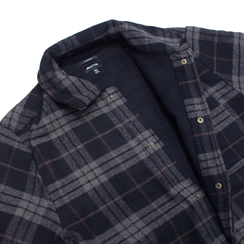 BRIXTON　ジャケット　"SHOP CHORE COAT"　(Black / Charcoal Plaid)