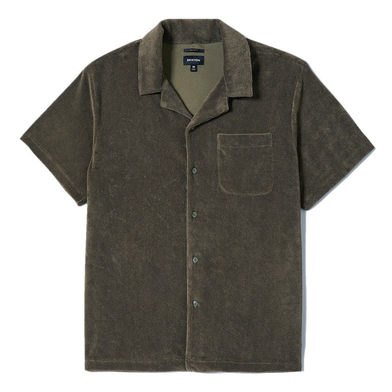BRIXTON　S/Sシャツ　"BUNKER TERRY CLOTH S/S KNIT"　(Ivy Green)