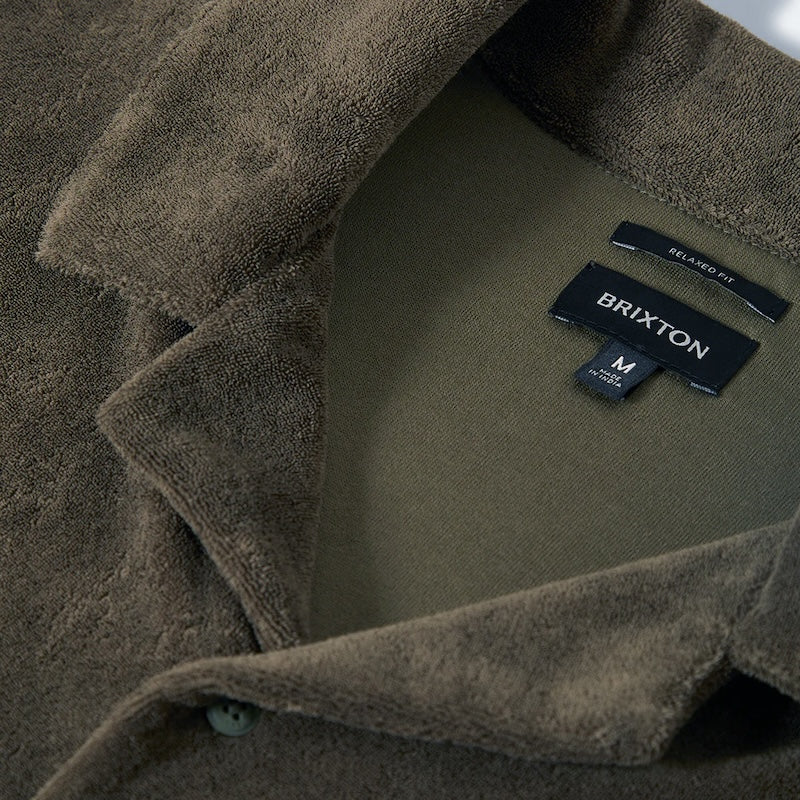 BRIXTON　S/Sシャツ　"BUNKER TERRY CLOTH S/S KNIT"　(Ivy Green)