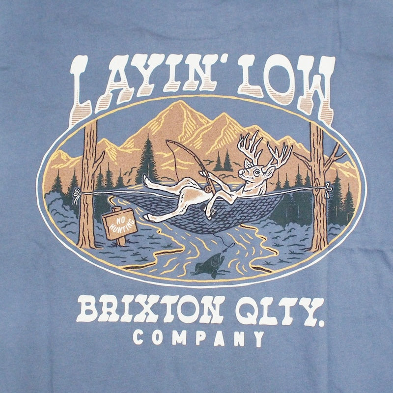 BRIXTON　Tシャツ　"LAYIN’ LOW S/S STANDARD TEE"　(Basalt)