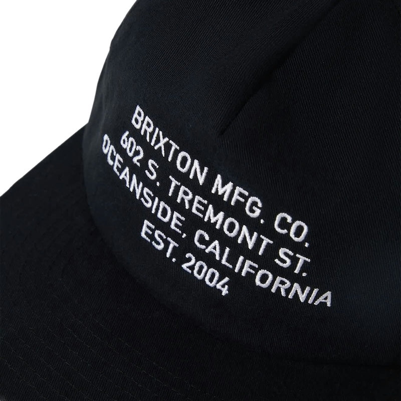 BRIXTON　キャップ　"UNION II NETPLUS MP SNAPBACK CAP"　(Black)