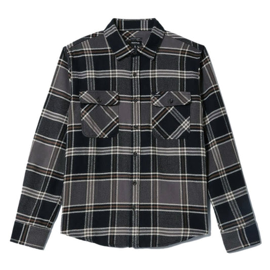 BRIXTON　L/Sシャツ　"BOWERY L/S FLANNEL"　(Black / Charcoal / Pinecone)