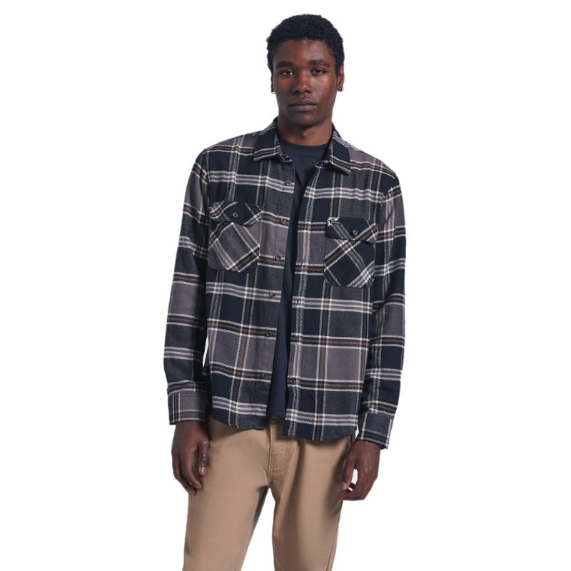 BRIXTON　L/Sシャツ　"BOWERY L/S FLANNEL"　(Black / Charcoal / Pinecone)