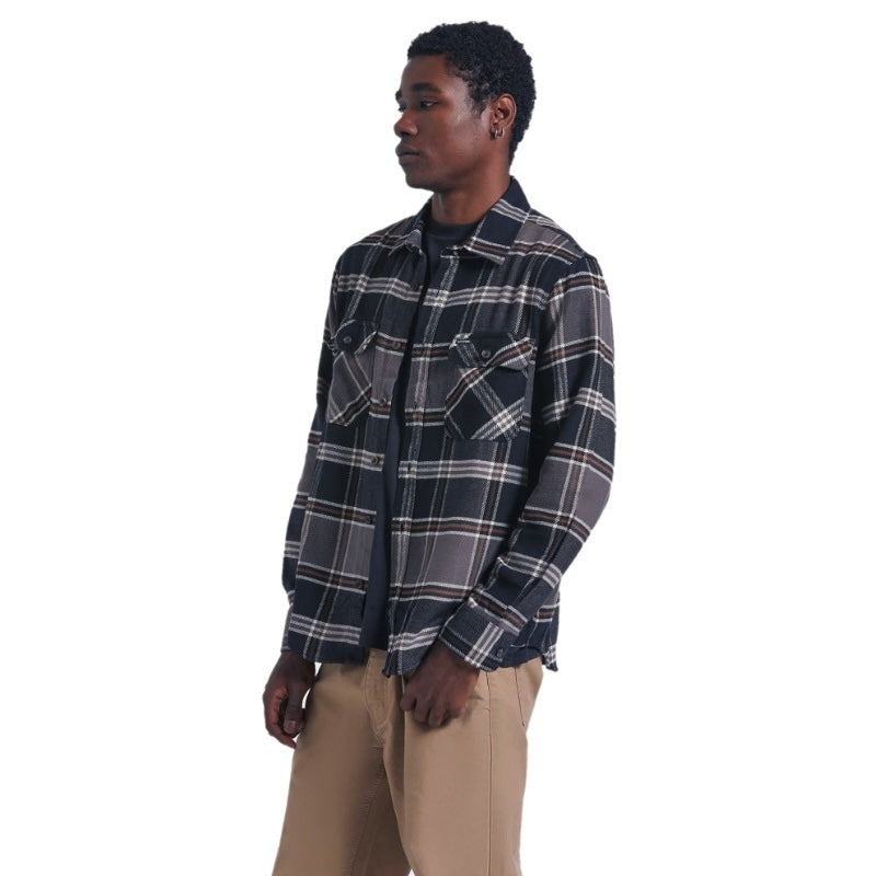 BRIXTON　L/Sシャツ　"BOWERY L/S FLANNEL"　(Black / Charcoal / Pinecone)
