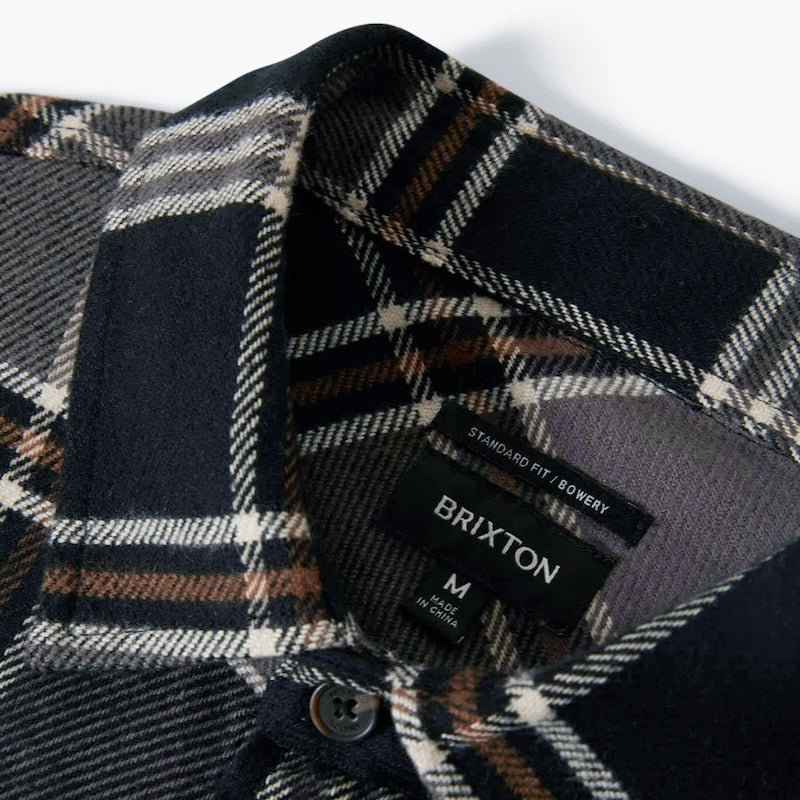 BRIXTON　L/Sシャツ　"BOWERY L/S FLANNEL"　(Black / Charcoal / Pinecone)
