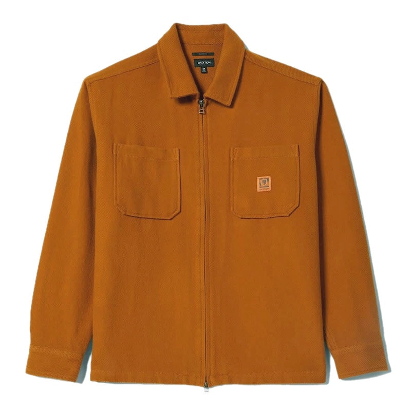 BRIXTON　L/Sシャツジャケット　"UNION FULL ZIP FLANNEL"　(Rustic Caramel)