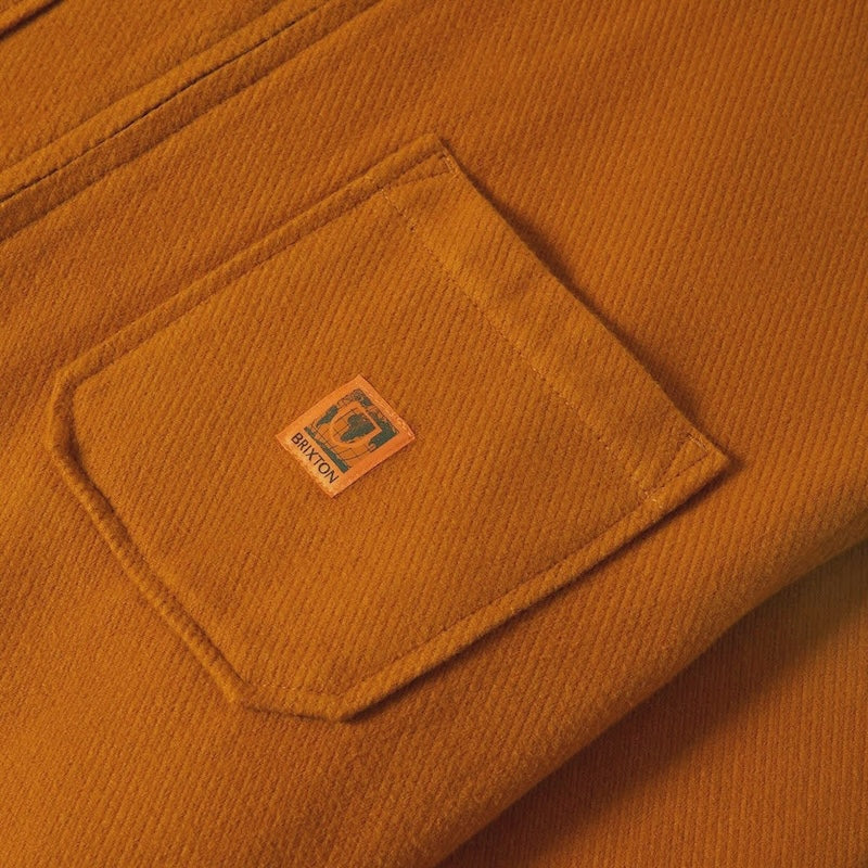 BRIXTON　L/Sシャツジャケット　"UNION FULL ZIP FLANNEL"　(Rustic Caramel)