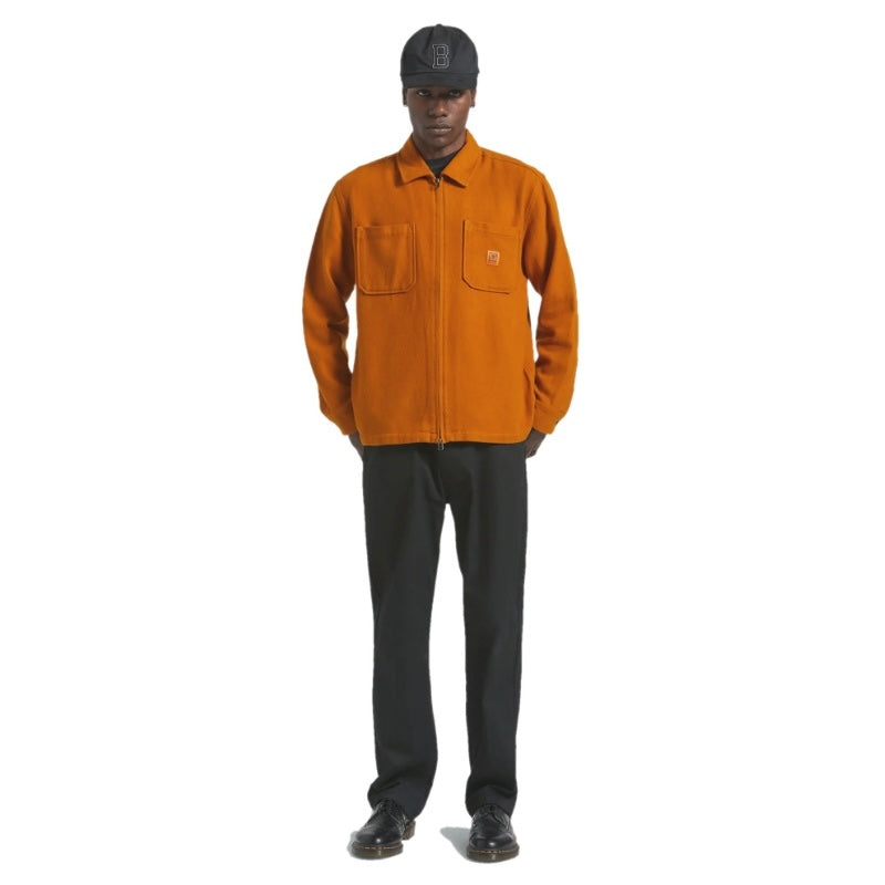 BRIXTON　L/Sシャツジャケット　"UNION FULL ZIP FLANNEL"　(Rustic Caramel)