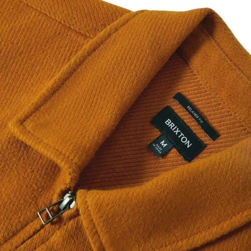 BRIXTON　L/Sシャツジャケット　"UNION FULL ZIP FLANNEL"　(Rustic Caramel)