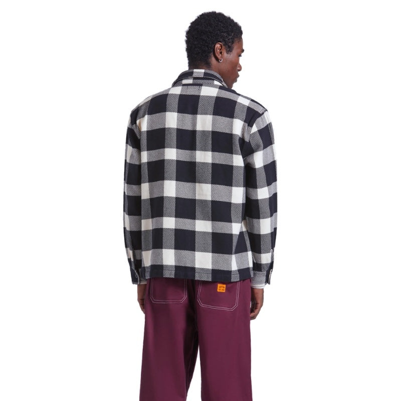 BRIXTON　L/Sシャツジャケット　"UNION FULL ZIP FLANNEL"　(Off White / Black)