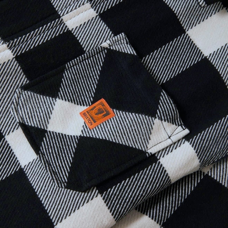 BRIXTON　L/Sシャツジャケット　"UNION FULL ZIP FLANNEL"　(Off White / Black)