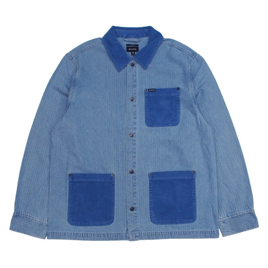 BRIXTON　ジャケット　"HERRINGBONE LIGHTWEIGHT CHORE COAT"　(Light Wash Denim Herringbone)