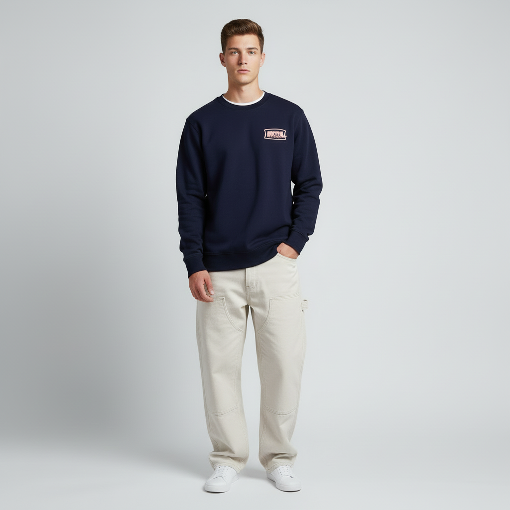 BRIXTON　クルースウェット　"LIGHTENING CREW"　(Mood Indigo)