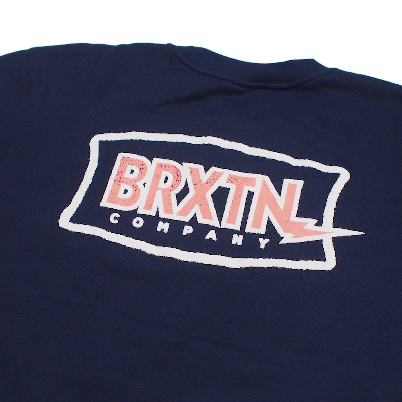 BRIXTON　クルースウェット　"LIGHTENING CREW"　(Mood Indigo)
