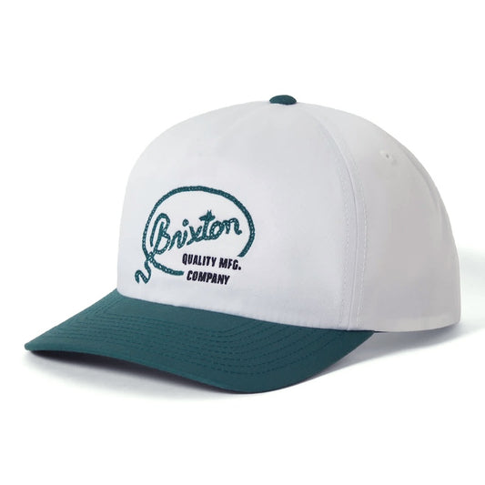 BRIXTON キャップ GALLATIN SNAPBACK CAP オフホワイト/グリーン 商品画像 正面