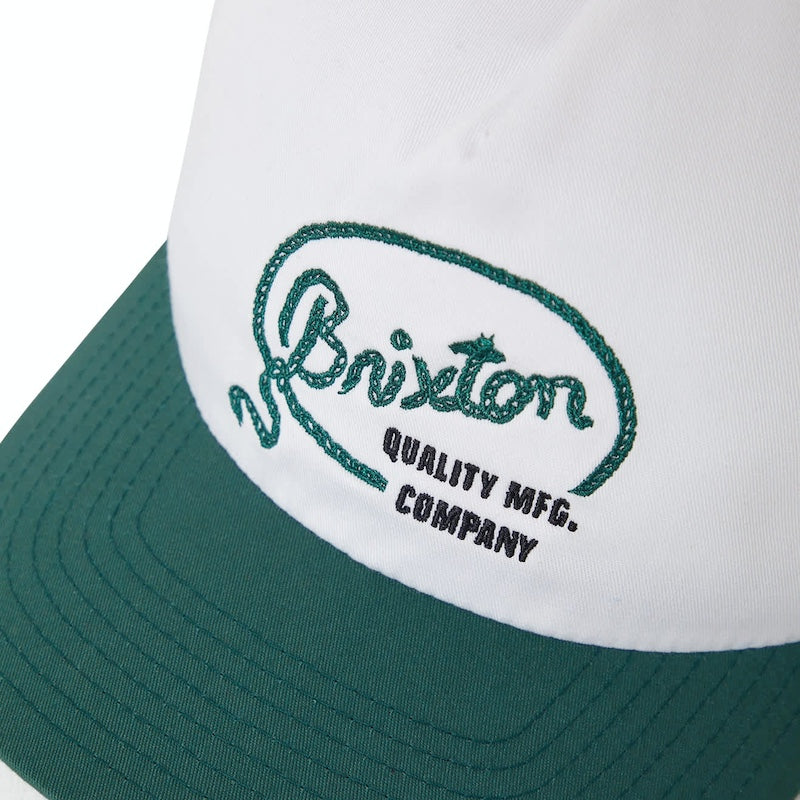 BRIXTON キャップ GALLATIN SNAPBACK CAP オフホワイト/グリーン 商品画像 クローズアップ