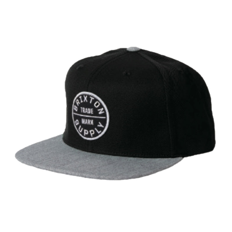 BRIXTON キャップ OATH III SNAPBACK CAP ブラック/グレー 商品画像 正面