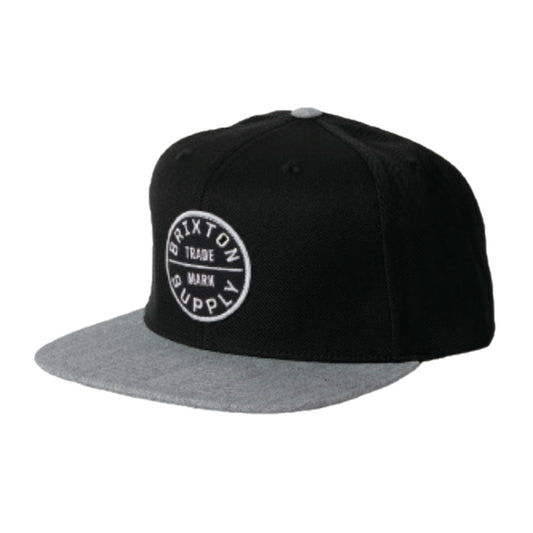 BRIXTON キャップ OATH III SNAPBACK CAP ブラック/グレー 商品画像 正面